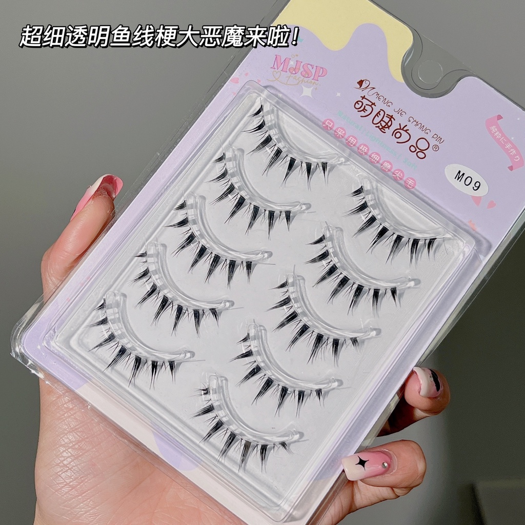 AIMEEORAN Hộp 5 Cặp Lông Mi Giả 3D Dài Và Dày Tự Nhiên