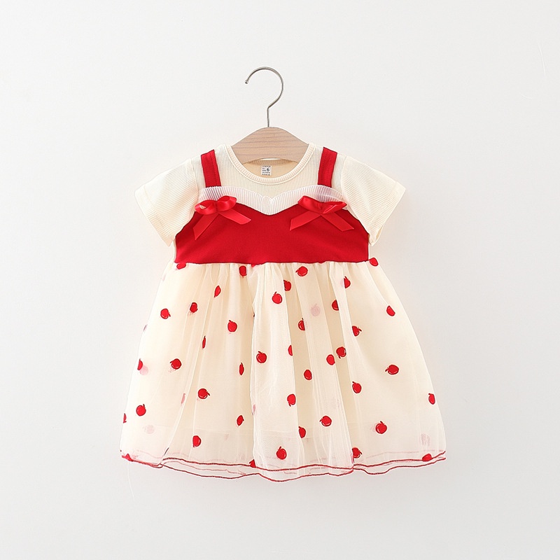 Đầm Công Chúa Phối Lưới Thêu Họa Tiết Thời Trang Mùa Hè 2023 Mới Cho Bé Gái