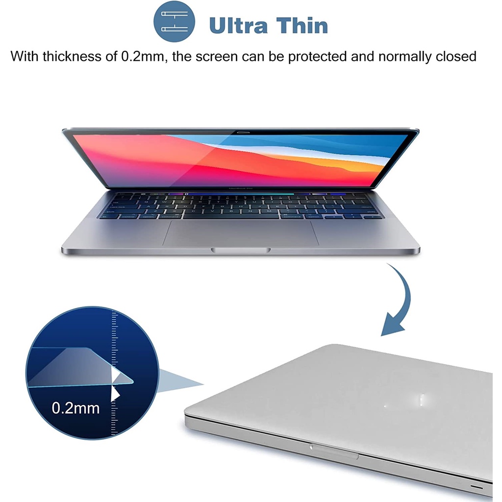 Kính Cường Lực Bảo Vệ Màn Hình Cho MacBook Air 13 M1 A2337 2020 2019 2018 MacBook Pro 13 inch M2 A2338 2022 2020 2019 2018 2017 2016
