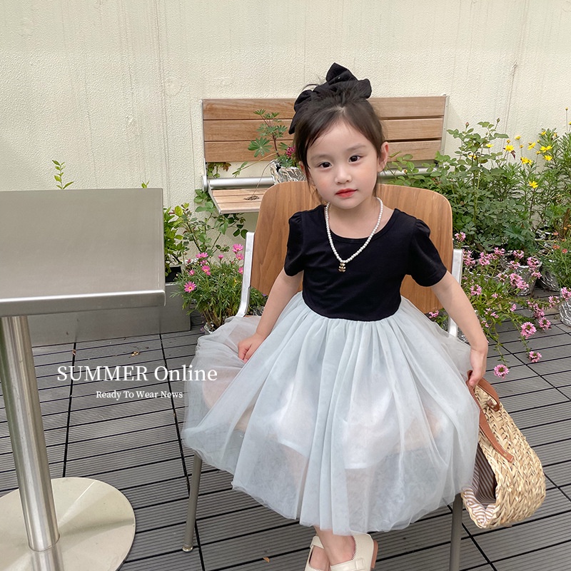 Váy công chúa trẻ em từ 8-35kg kiểu váy múa bale mùa hè tiểu thư sành điệu chính hãng Ambb Kids mã V111