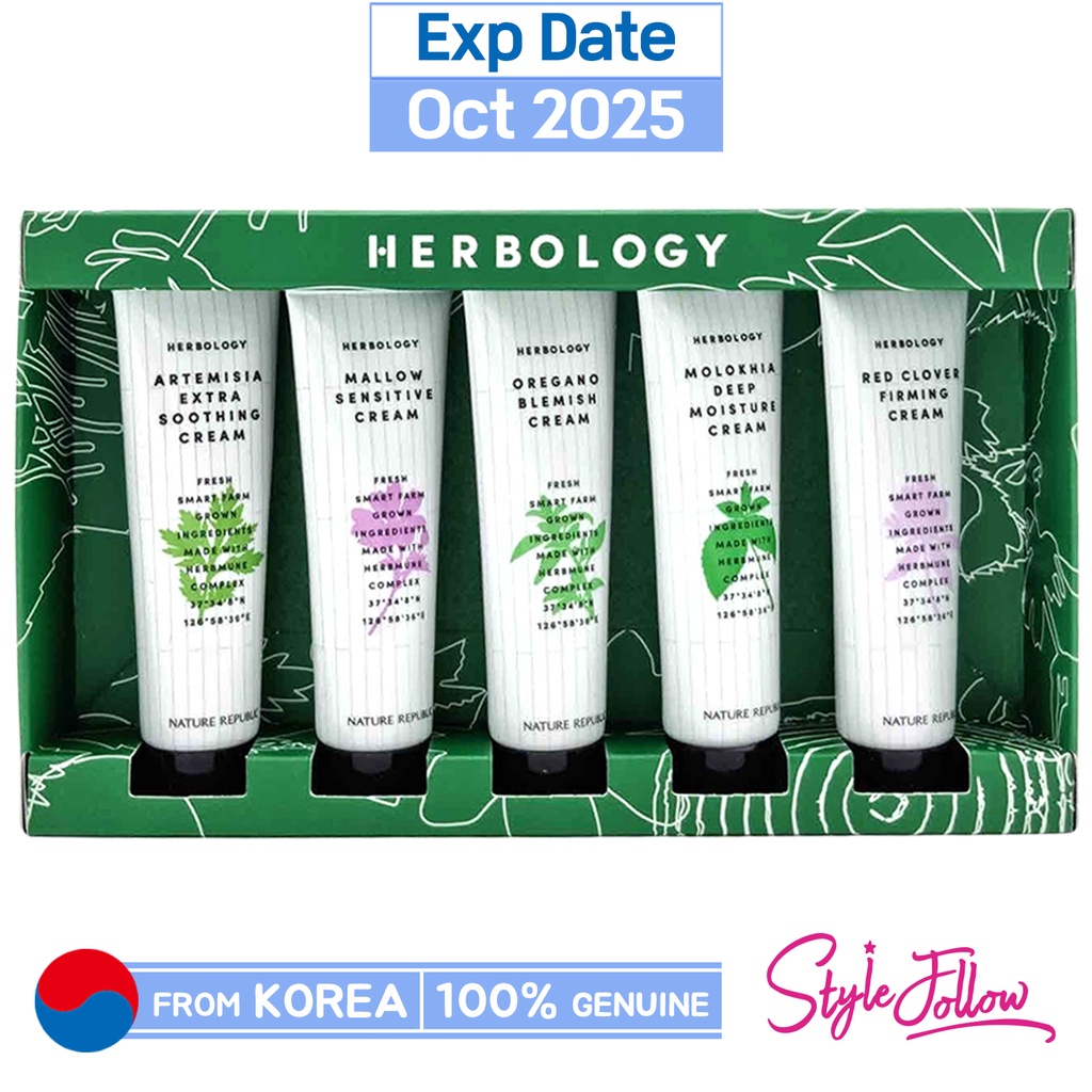 Bộ Kem Thảo Dược NATURE REPUBLIC Gồm 5 Món