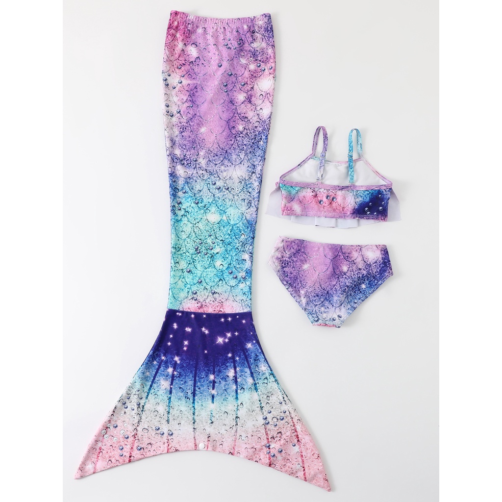 Bộ bơi bé gái nàng tiên cá có đuôi cá set bơi ba chi tiết cho bé gái siêu xinh size từ nhỏ tới đại