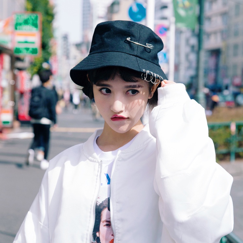 Mũ Bucket Chống Nắng Tia UV Có Ghim Cài Thời Trang Mùa Hè Cho Nam Và Nữ