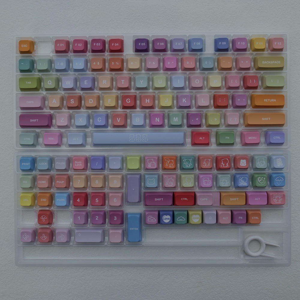 Gummy Bears Keycaps XDA Profile Dễ Thương PBT Dye Sub Bàn Phím Cơ Keycap