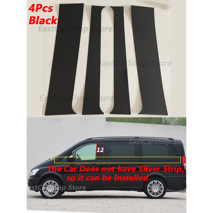 Ốp Viền Cửa Sổ Xe Hơi Bằng PC Bóng Cho Mercedes Benz Vito Viano V Class W447 W639 2011-2015