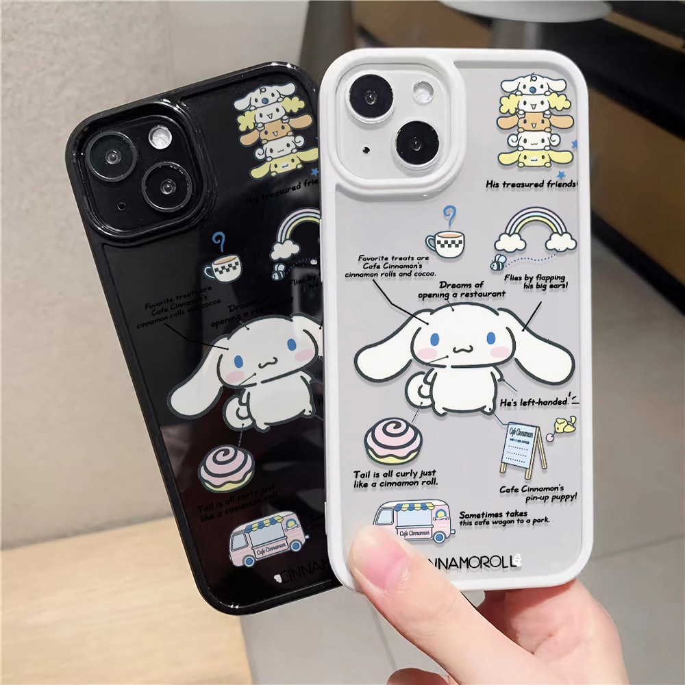 Ốp Điện Thoại Cứng Trong Suốt In Hình Cinnamoroll Hoạt Hình Cho iphone 14promax 11 13 12 7Plus 8 X XS Max