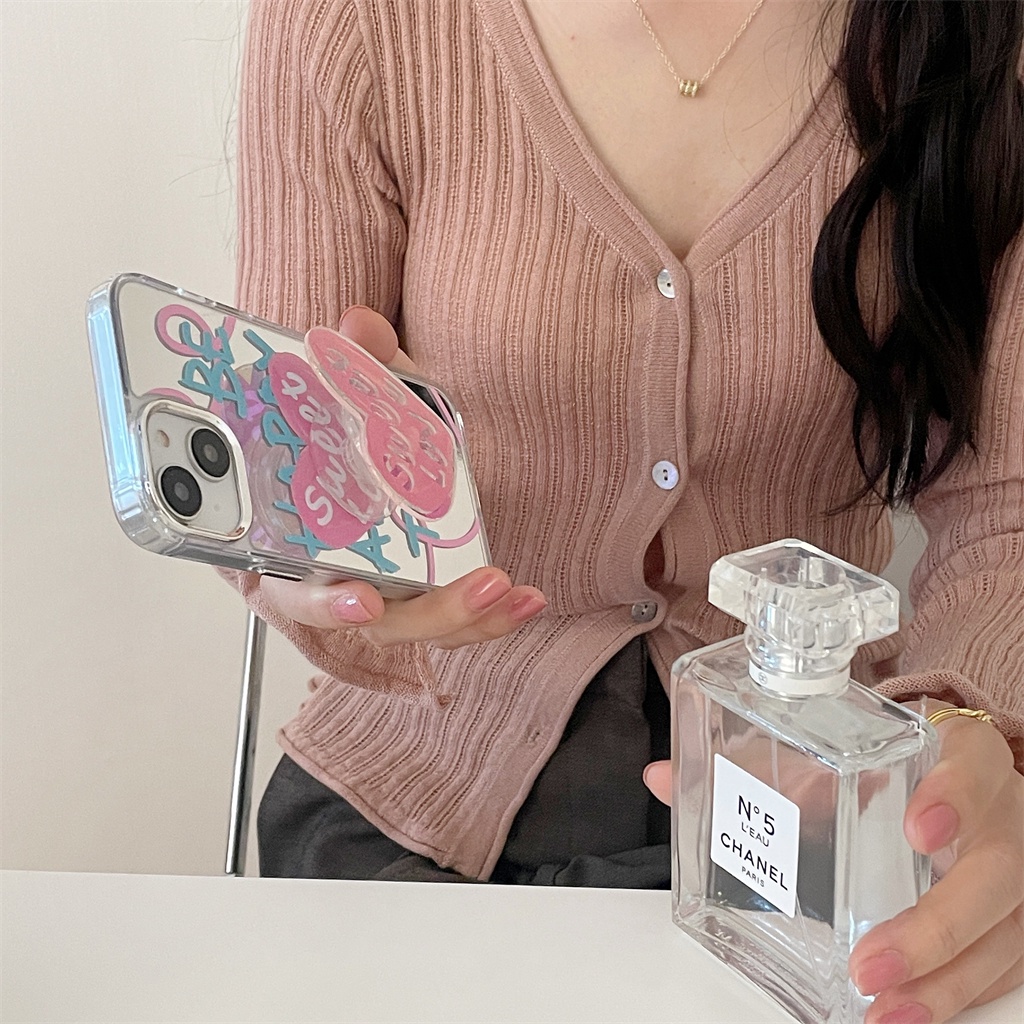 Ốp Điện Thoại TPU Mềm Tráng Gương Họa Tiết Hoạt Hình Cho iphone 14 Pro Max 13 Pro Max 12 Pro Max