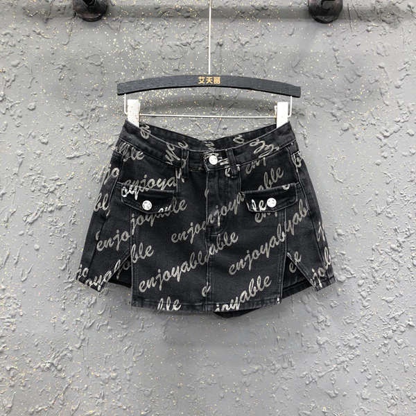 Chân Váy Denim Chữ a Lưng Cao Thời Trang Mùa Hè Hàng Mới 23 Dành Cho Bạn Nữ