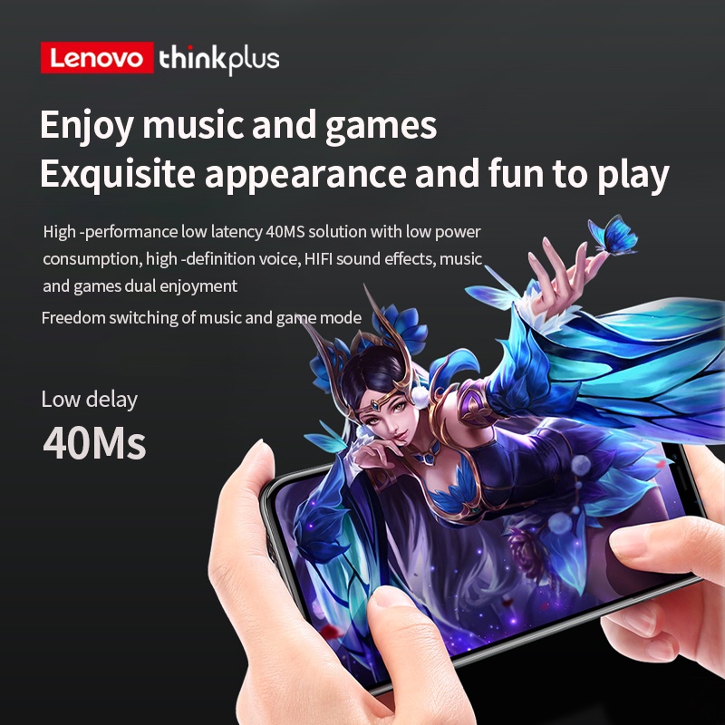 LENOVO Tai Nghe Không Dây Bluetooth 5.2 TWS XT99 TWS Chính Hãng Mới Với Mic HD Kép