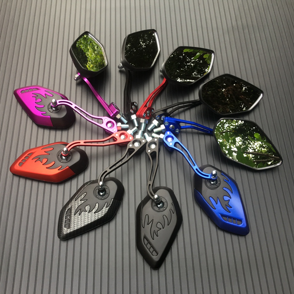 1 Cặp Gương Chiếu Hậu 10mm Cho Xe Máy / Xe Đạp Điện，Thích hợp cho gương xe máy Yamaha, Honda