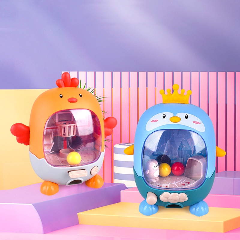 Bộ Đồ Chơi Bắn Bóng Gắn Ngón Tay Hình Chim Cánh Cụt Vui Nhộn Cho Bé