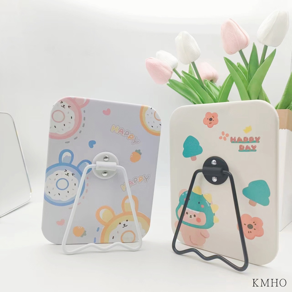 Gương Trang Điểm Để Bàn Kích Thước Nhỏ Họa Tiết Hoạt Hình Xinh Xắn