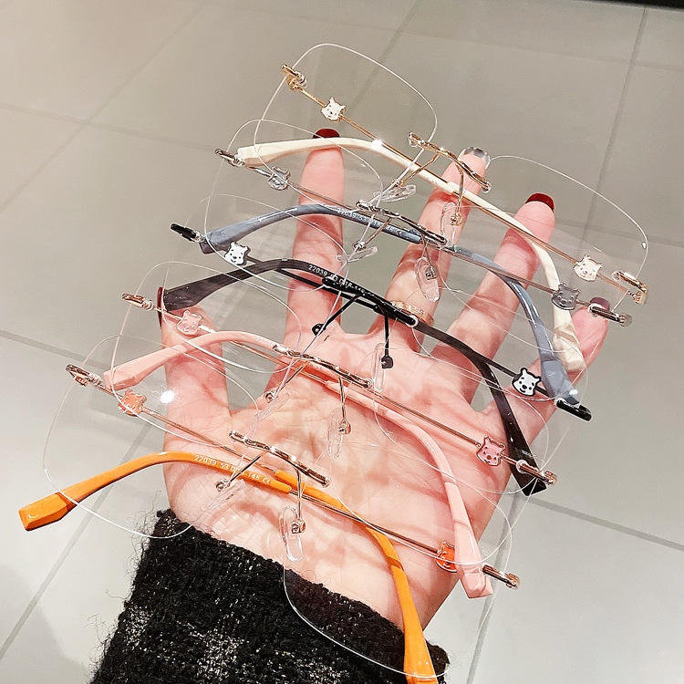 Kính Mát Gọng Vuông Kim Loại Chống Ánh Sáng Xanh Phong Cách retro Cho Nam Và Nữ