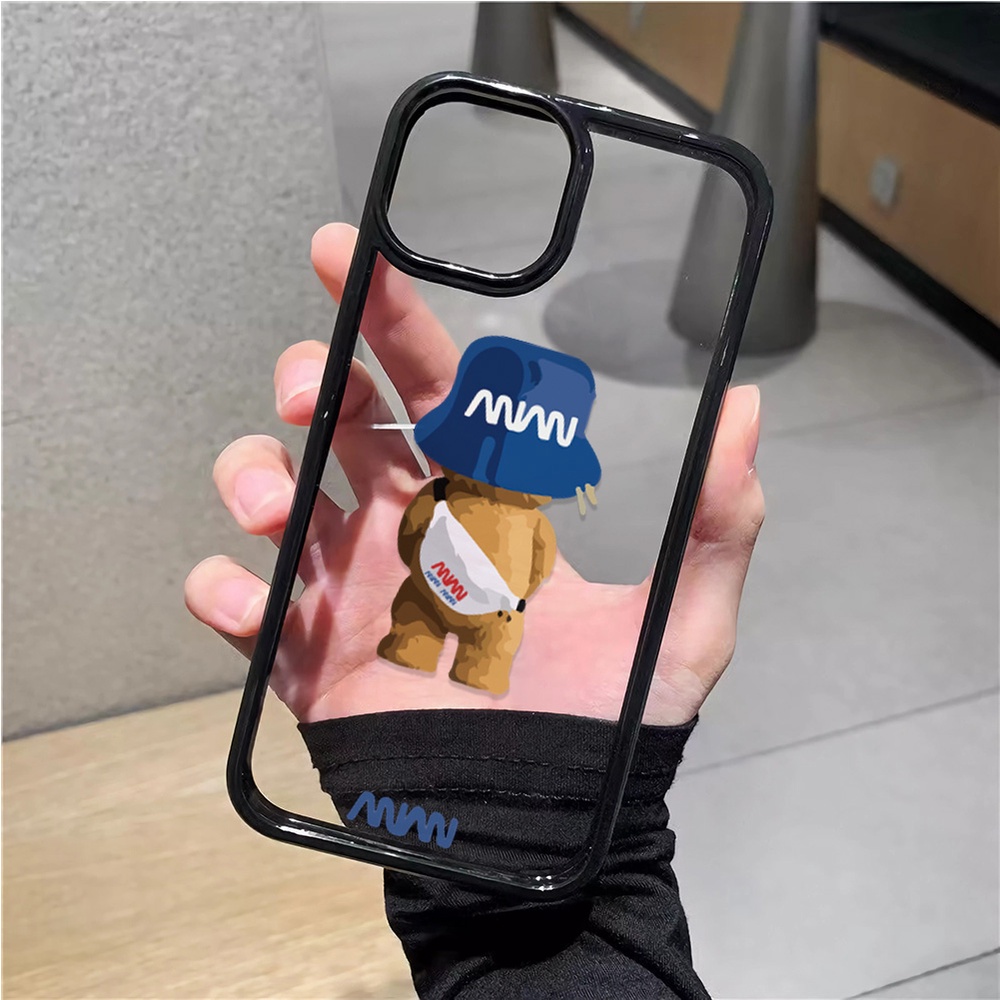 Ốp Điện Thoại Nhựa Acrylic Cứng Trong Suốt Hình Gấu NASA Cho iphone 14promax 11 13 12 7Plus 8 X XS Max
