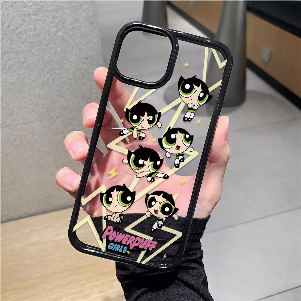 Ốp Điện Thoại Acrylic Cứng Trong Suốt In Hình Powerpuff Girls Cho iphone 14promax 11 13 12 7Plus 8 X XS Max