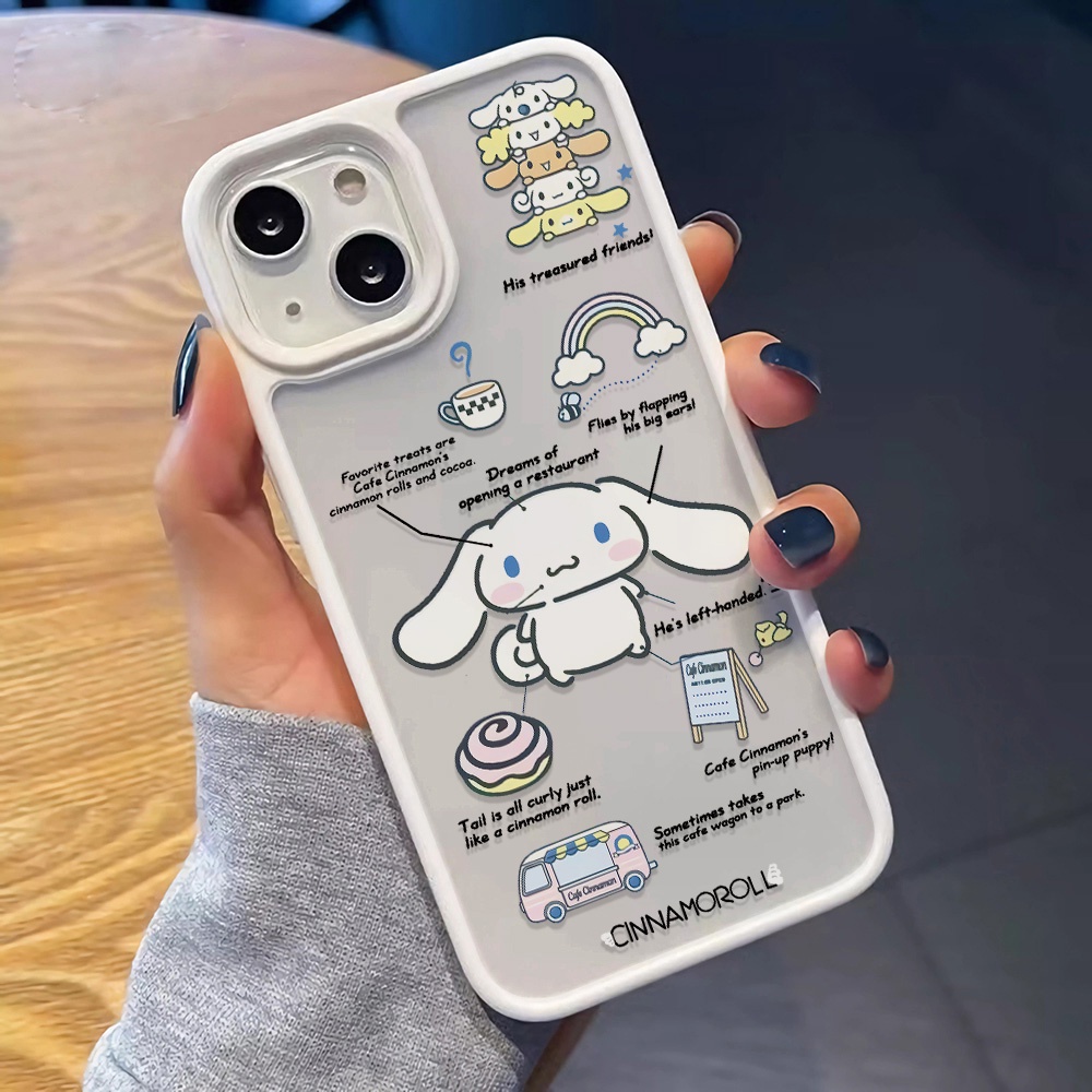 Ốp Điện Thoại Cứng Trong Suốt In Hình Cinnamoroll Hoạt Hình Cho iphone 14promax 11 13 12 7Plus 8 X XS Max