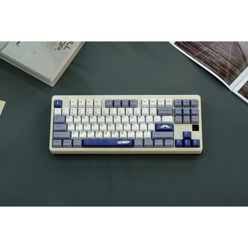 GMK Gentleman Keycap, 129 Phím Keycaps PBT Cherry Profile DYE-SUB Cá Nhân Keycaps GMK Cho Bàn Phím Cơ