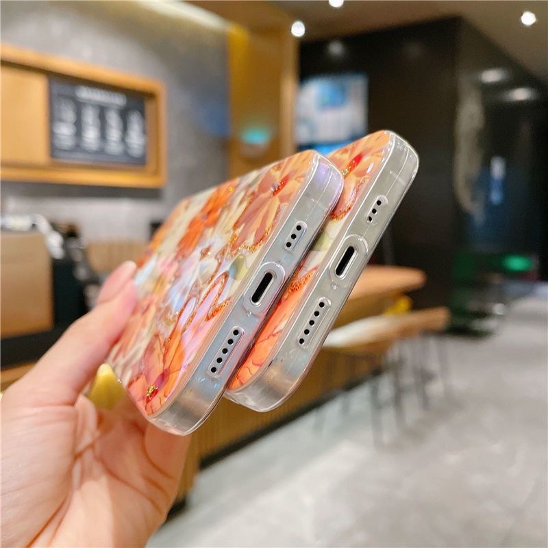 Ins style Oil painting daisy Phone Case compatible for iPhone11 11ProMax 13 13Pro 13ProMax Soft XS X XR 12 12Pro 12ProMax 14 14Pro 14ProMax