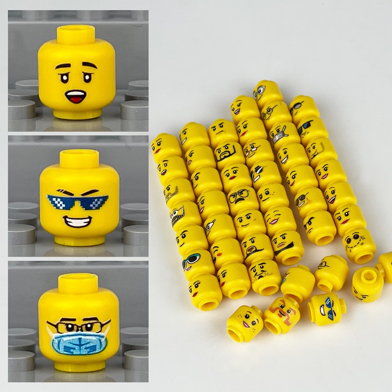 Set 56 Mô Hình Đầu Emoji Nhiều Màu Sắc Dùng Để Trang Trí Tiểu Cảnh DIY