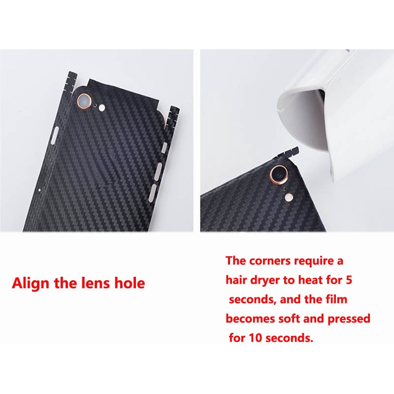 Miếng Dán Sợi Carbon PVC Cho iPhone 7 8 Plus XR 11Pro Max