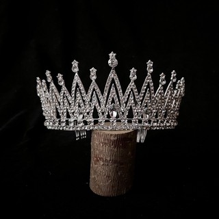 Vương Miện Cài Tóc Đính Đá Pha Lê Cho Cô Dâu