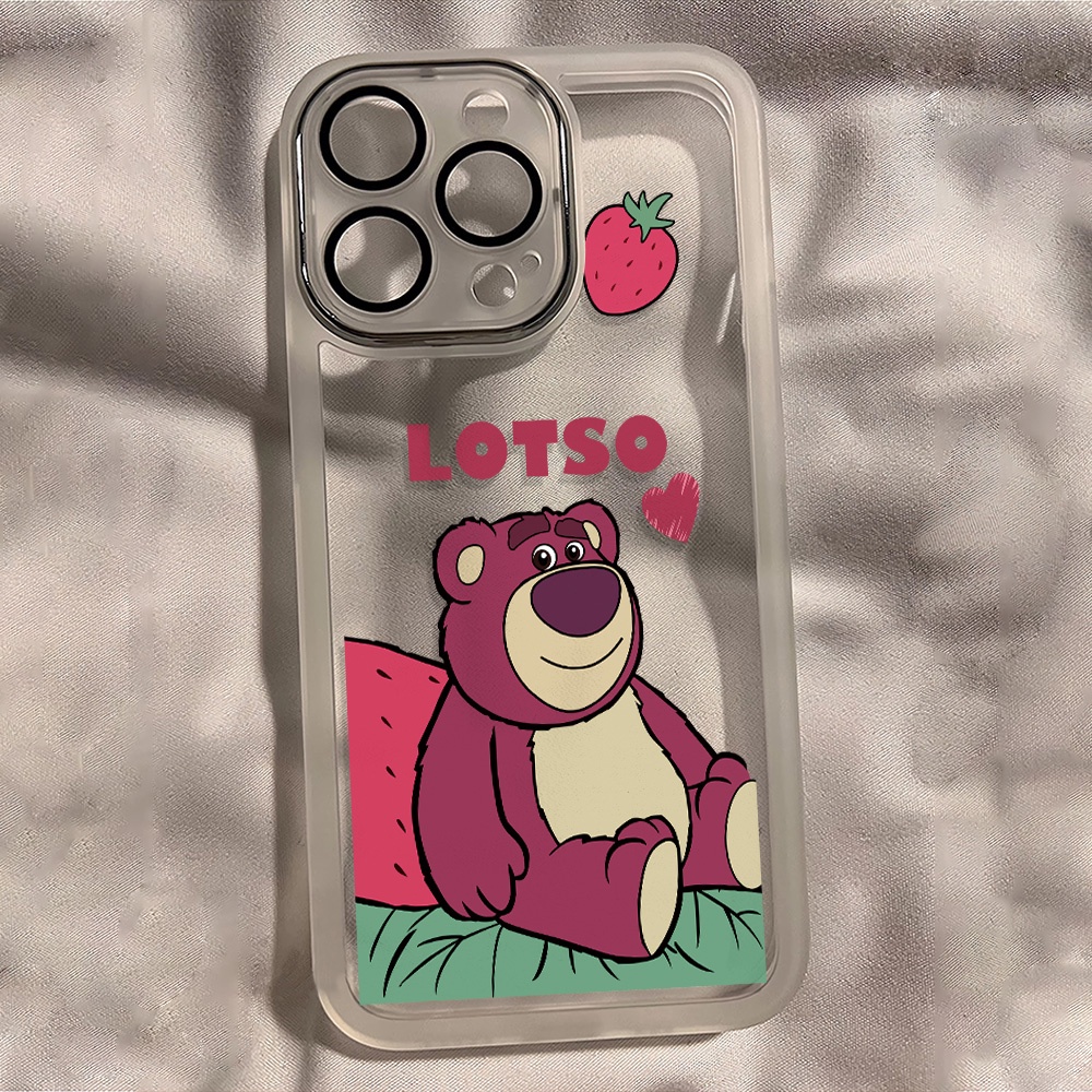 Miếng Dán Bảo Vệ Camera In Hình Gấu Hoạt Hình Bằng Kim Loại Cho iphone 14promax 11 13 12 7Plus X XS Max 7 8