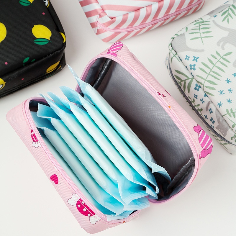 Túi Đựng Đồ Trang Điểm Mini Họa Tiết Cute 13x13x5cm