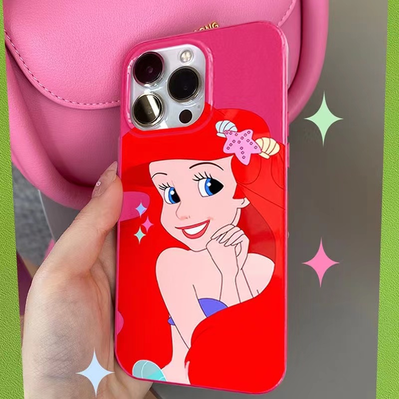 Ốp Điện Thoại Cứng In Hình Công Chúa Cho iphone 14promax 11 13 12 7Plus 8 X XS Max