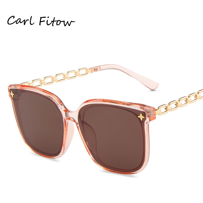 Kính Mát Gọng Lớn Phối Dây Xích Phong Cách Hàn Quốc Thời Trang Cao Cấp