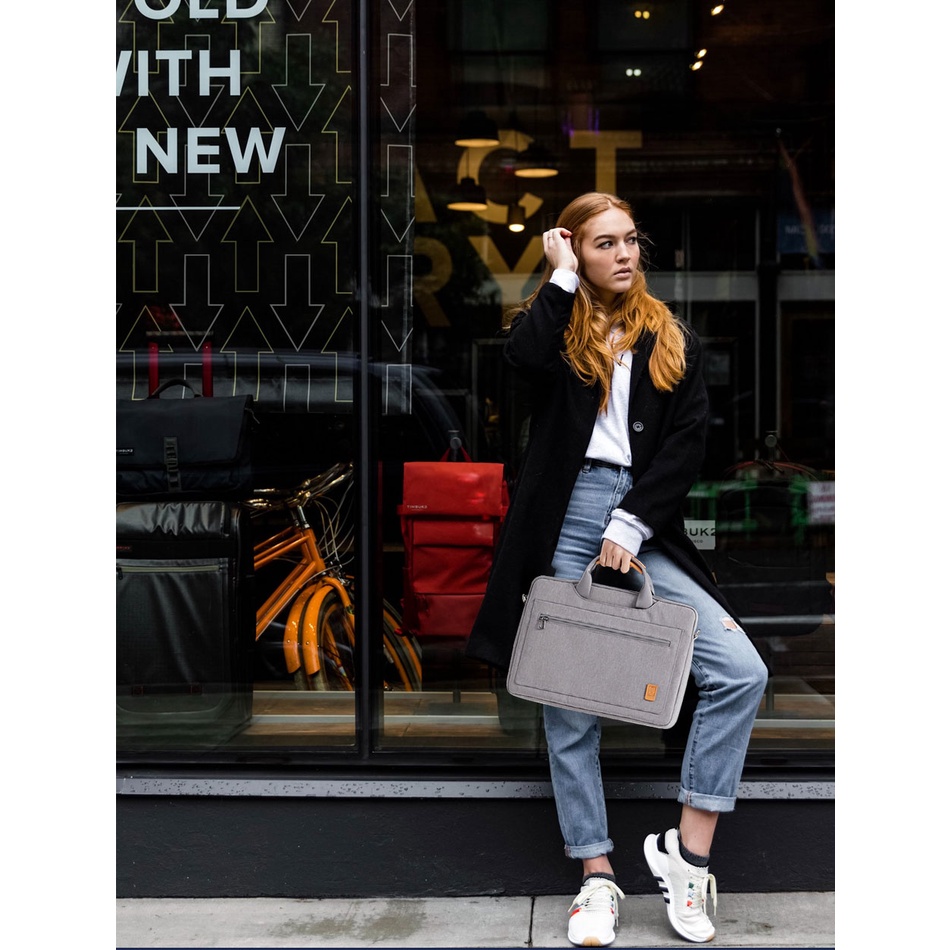 Wiwu Pioneer Handbag MỚI Túi xách máy tính xách tay PHIÊN BẢN MỚI 14 15,6 Inch Túi đeo vai Túi đeo vai Satchel không thấm nước Máy tính bảng Chống va đập Kinh doanh Mang theo