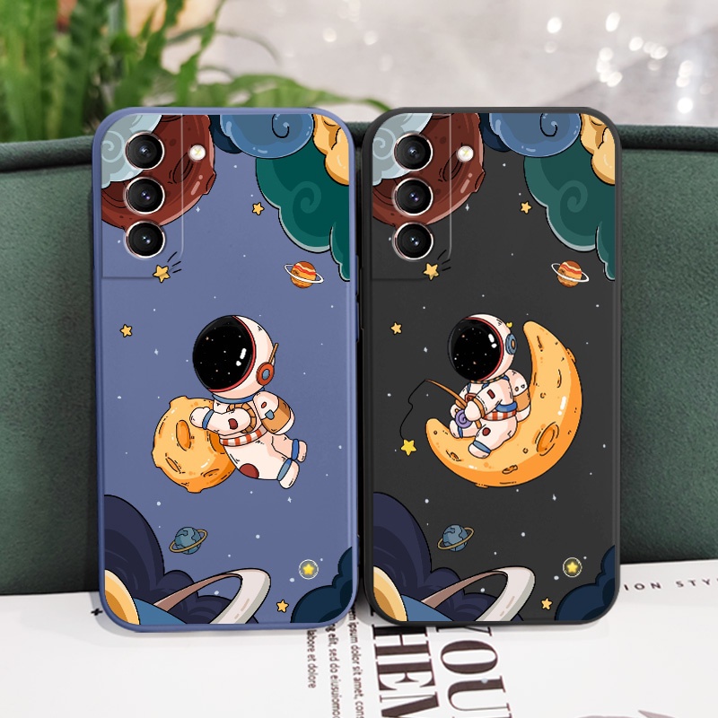 Ốp Điện Thoại Hình Phi Hành Gia Cho Samsung Galaxy S21 S20 FE Ultra Plus