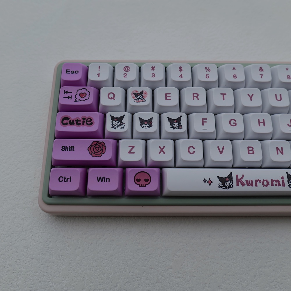 Kuromi Keycaps XDA Profile nữ tính Anime PBT Dye Sub Bàn phím cơ học Keycap