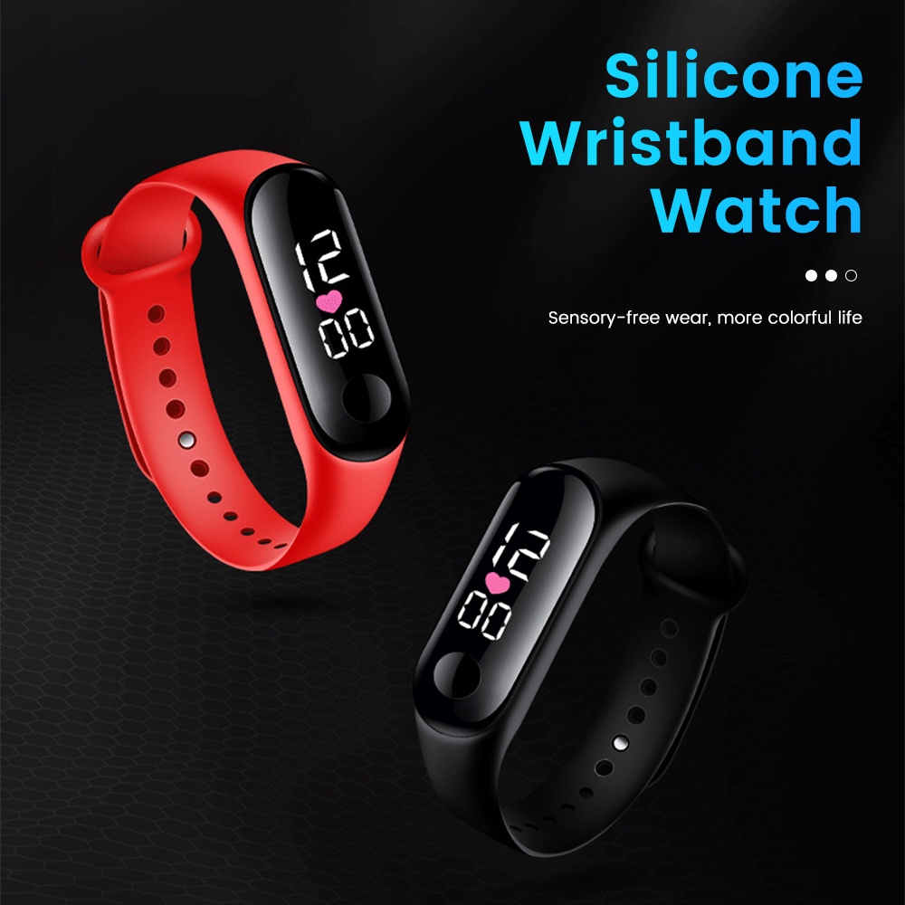 Đồng Hồ Thông Minh Màn Hình LED Nhiều Màu Chống Thấm Nước Cho Bé