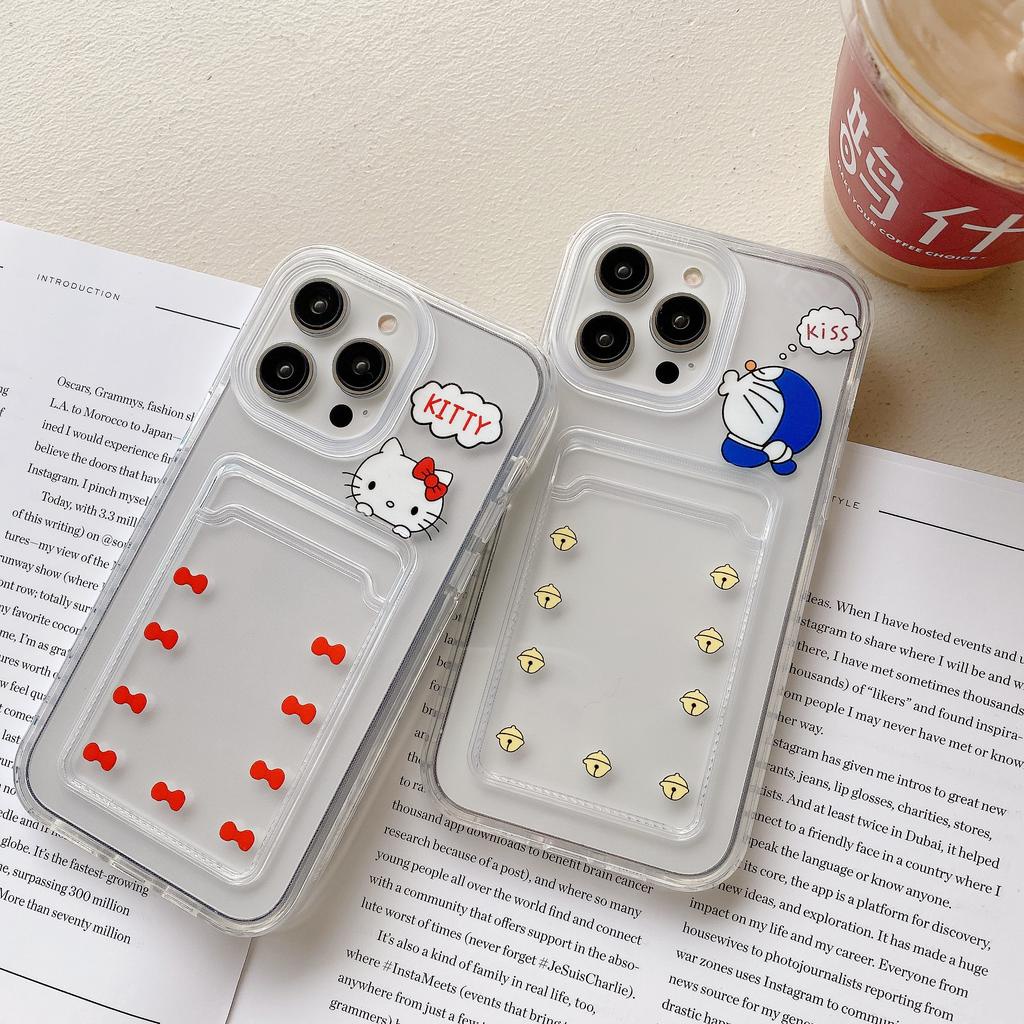 Ốp Điện Thoại 3 Trong 1 Có Ngăn Đựng Thẻ Cho iPhone 14promax 13 12 11 7Plus X XR XSMAX