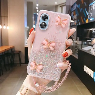 Ốp Điện Thoại Cho OPPO A18 A38 A60 A3 A3X A58 A78 A79 A98 A17 A17K Reno 13F 13 12F 12 11F 11 10 8T Pro A77S A57 2022 A77 5G Bướm Sang Trọng Mềm Chống Sốc