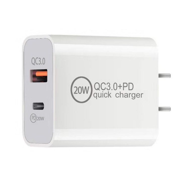Cục Sạc Nhanh Pd20w QC3.0 Hai Cổng A + C Chuẩn Châu Âu Cho Điện Thoại Apple