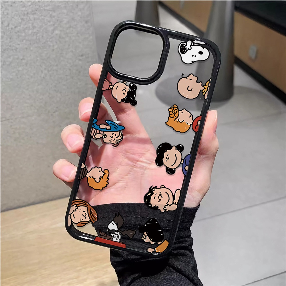 Ốp Điện Thoại Nhựa Acrylic Cứng Trong Suốt In Hình Nhân Vật Hoạt Hình Cho iphone 14promax 11 13 12 7Plus 8 X XS Max