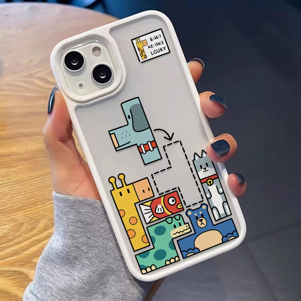 Ốp Điện Thoại Nhựa Acrylic Cứng Trong Suốt Hình Máy Chơi Game Tetris Cho iphone 14promax 11 13 12 7Plus 8 X XS Max