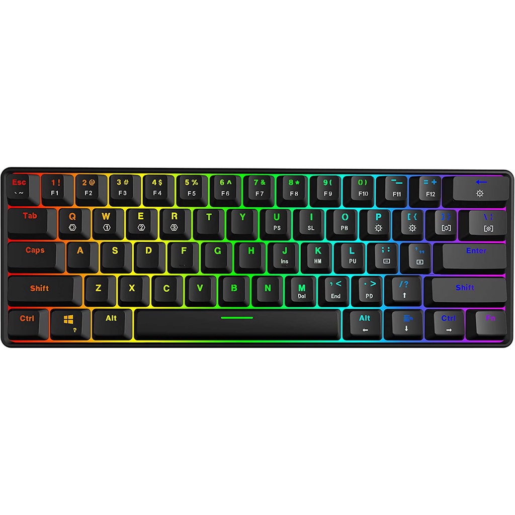 Bàn Phím Cơ Gaming Skylong SK61 60% 61 Phím RGB Có Đèn LED Lập Trình Chuyên Dụng Cho PC / Mac Gamer GK61