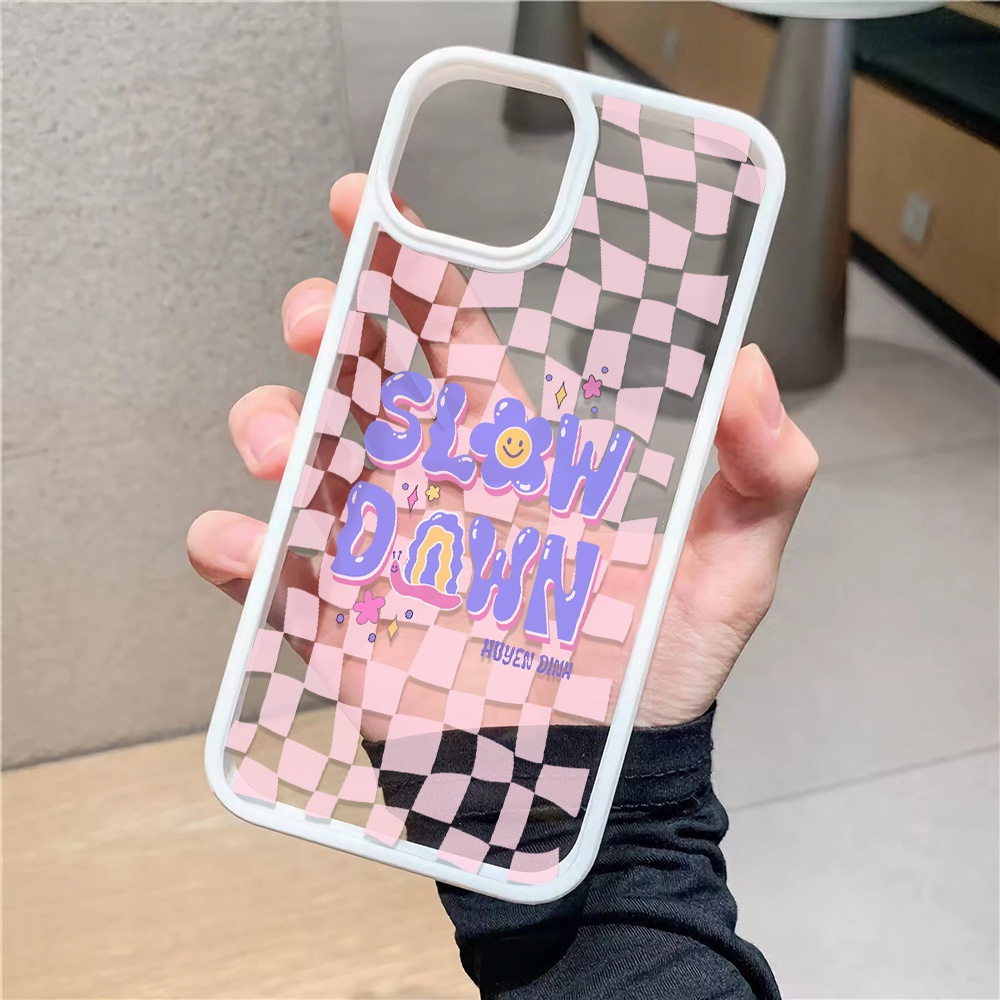Ốp Điện Thoại Cứng Trong Suốt Thời Trang Cho iphone 14promax 11 13 12 7Plus 8 X XS Max