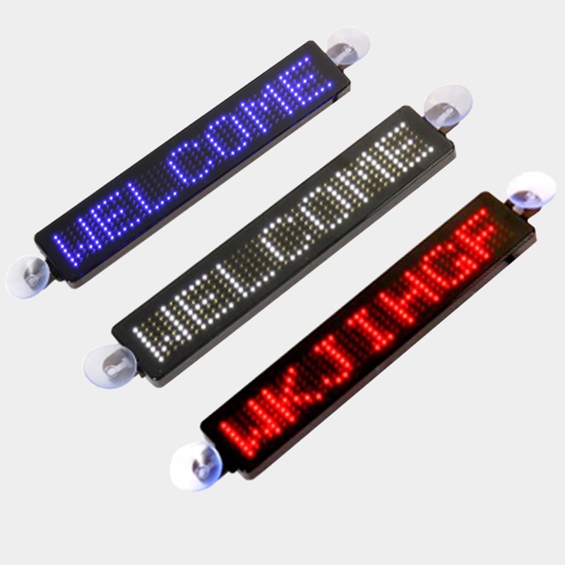 Bảng Đèn LED Hiệu 23CM 12v Điều Khiển Từ Xa Cho Xe Hơi / Bảng Lập Trình Dễ Dàng Mang Theo