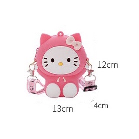 Túi Đeo Chéo Kiểu Hoạt Hình Hello Kitty Dễ Thương Cho Bé Gái