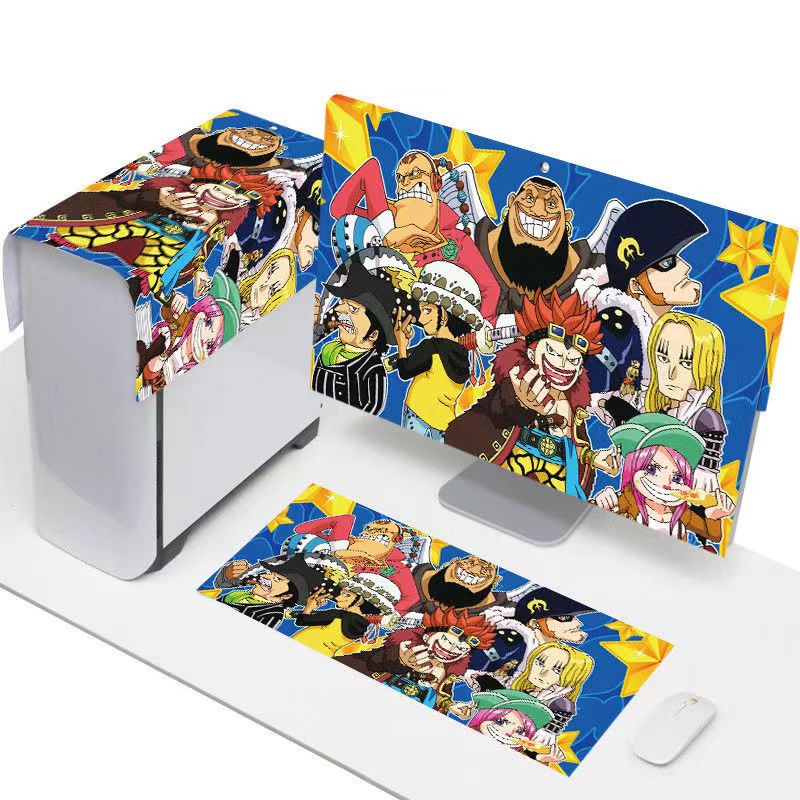 Vua hải tặc Bộ 3 khăn phủ máy tính để bàn tấm che bụi màn hình bàn phím vải tốt đủ  che bụi bàn phím size 17 19 20 22 23 24 25 27 26 31 32 34 inch