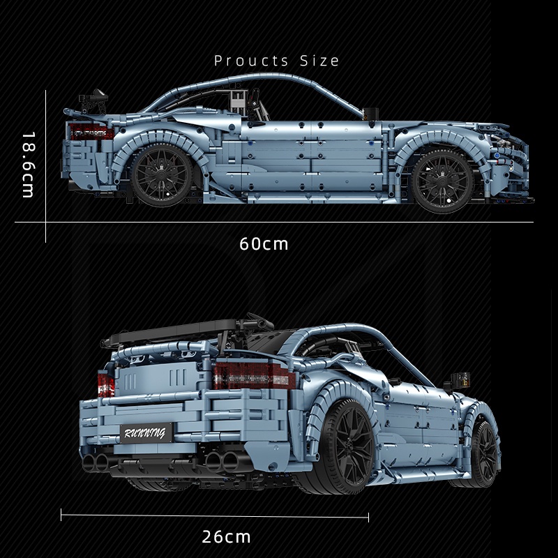 Đồ chơi Lắp ráp Mô hình siêu xe Mercedes Benz C63 AMG 1:8 block C005