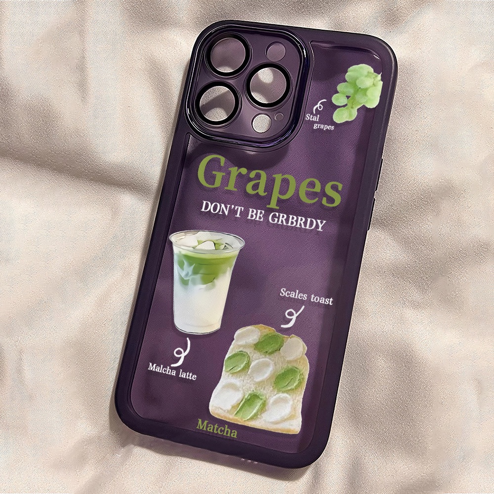 Ốp Điện Thoại Màu Matcha Bằng Kim Loại Bảo Vệ Ống Kính Máy Ảnh Cho iphone 14promax 11 13 12 7Plus X XS Max 7 8