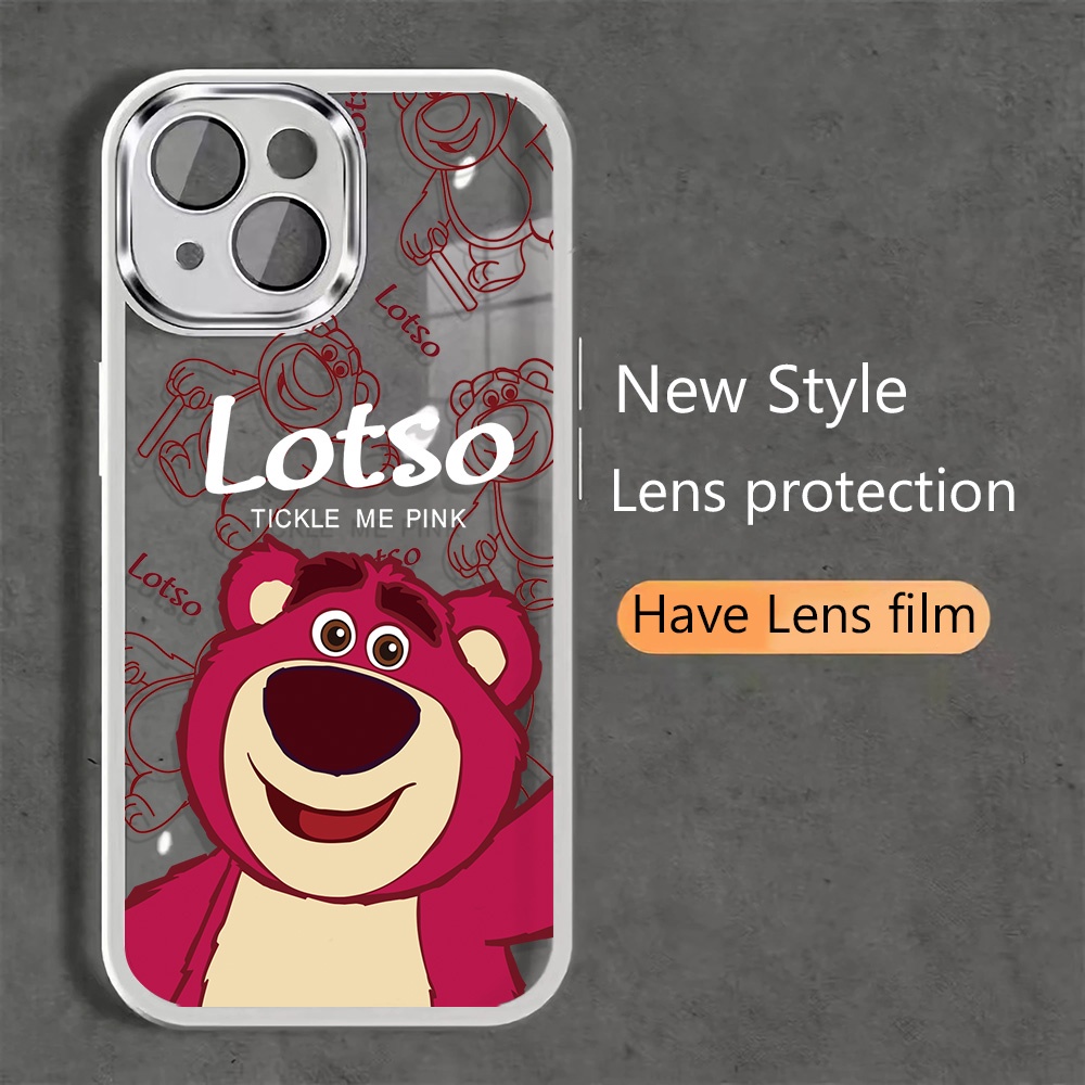 Miếng Dán Bảo Vệ Camera In Hình Gấu Hoạt Hình Bằng Kim Loại Cho iphone 14promax 11 13 12 7Plus X XS Max 7 8