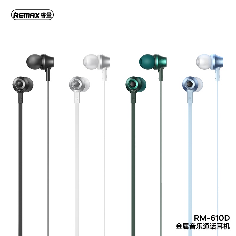 Tai Nghe NhéT Tai Remax RM-610D 3.5mm Có Dây Âm Thanh ChấT LượNg Cao