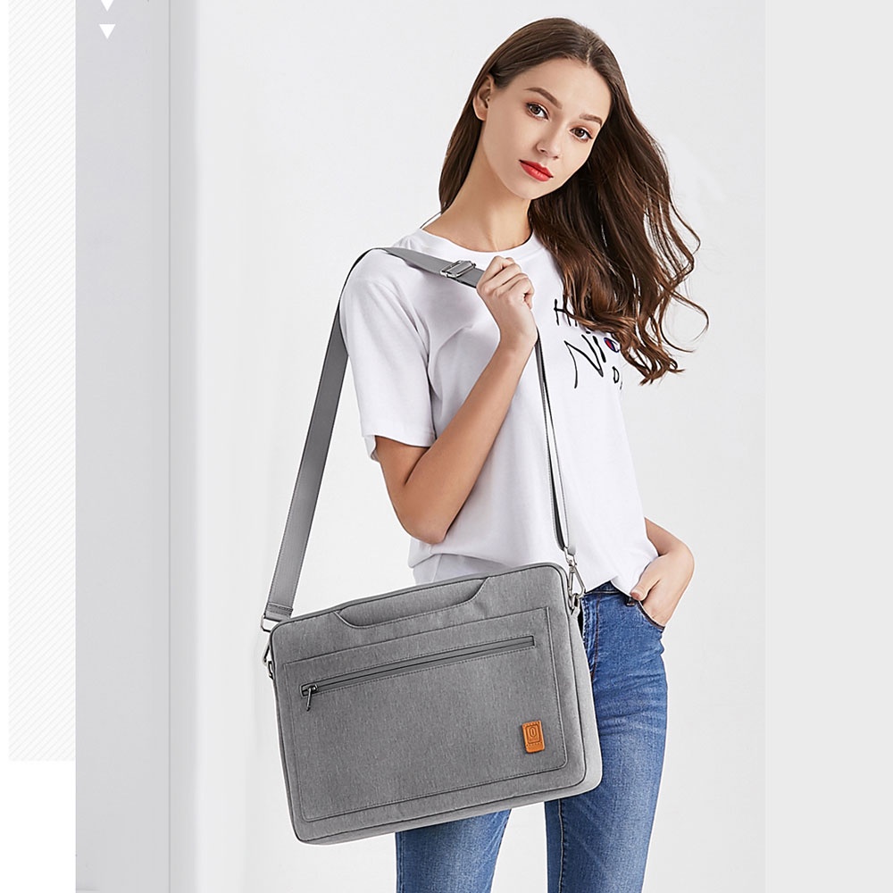 Wiwu Pioneer Handbag MỚI Túi xách máy tính xách tay PHIÊN BẢN MỚI 14 15,6 Inch Túi đeo vai Túi đeo vai Satchel không thấm nước Máy tính bảng Chống va đập Kinh doanh Mang theo