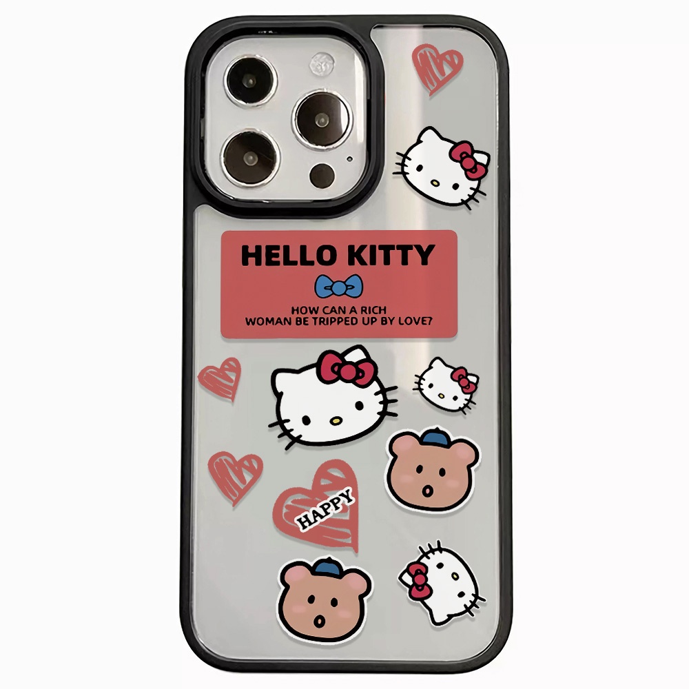 Ốp Điện Thoại Acrylic Trong Suốt Hình Hello Kitty Cho iphone 14promax 11 13 12 7Plus 8 X XS Max