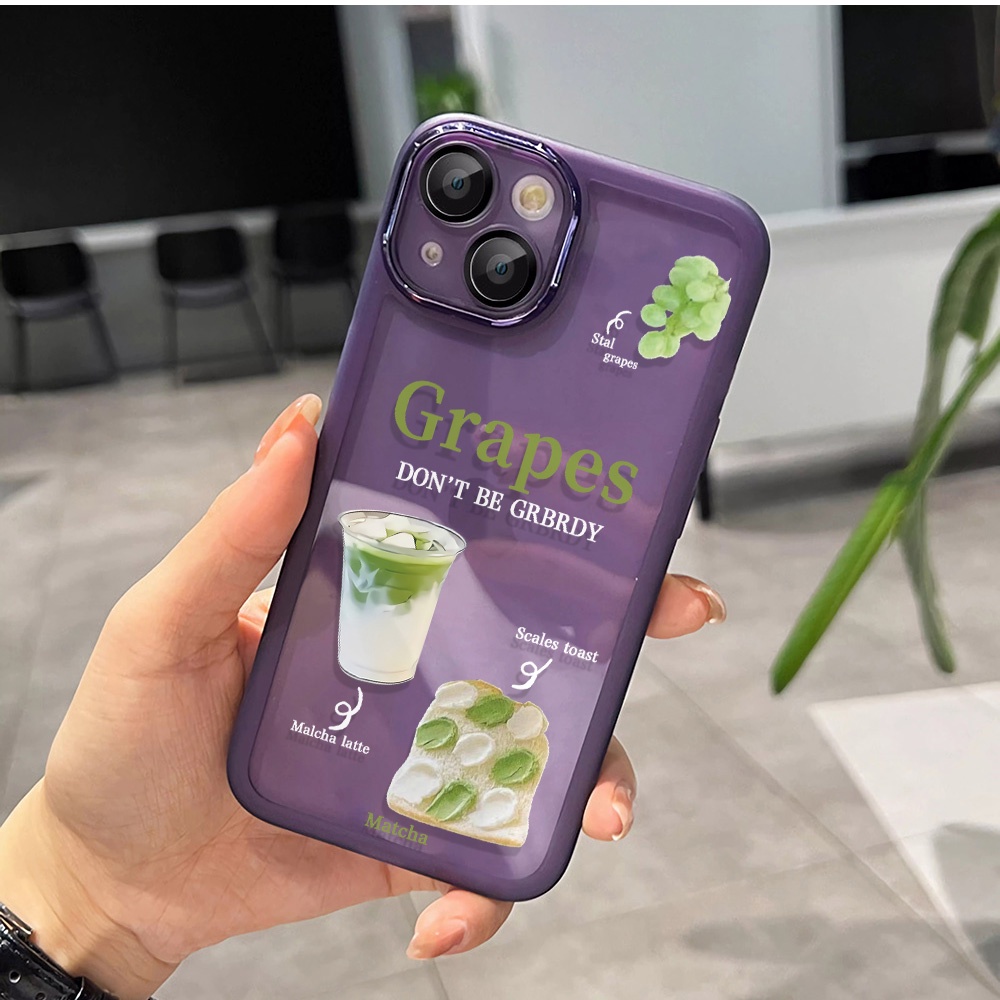 Ốp Điện Thoại Màu Matcha Bằng Kim Loại Bảo Vệ Ống Kính Máy Ảnh Cho iphone 14promax 11 13 12 7Plus X XS Max 7 8